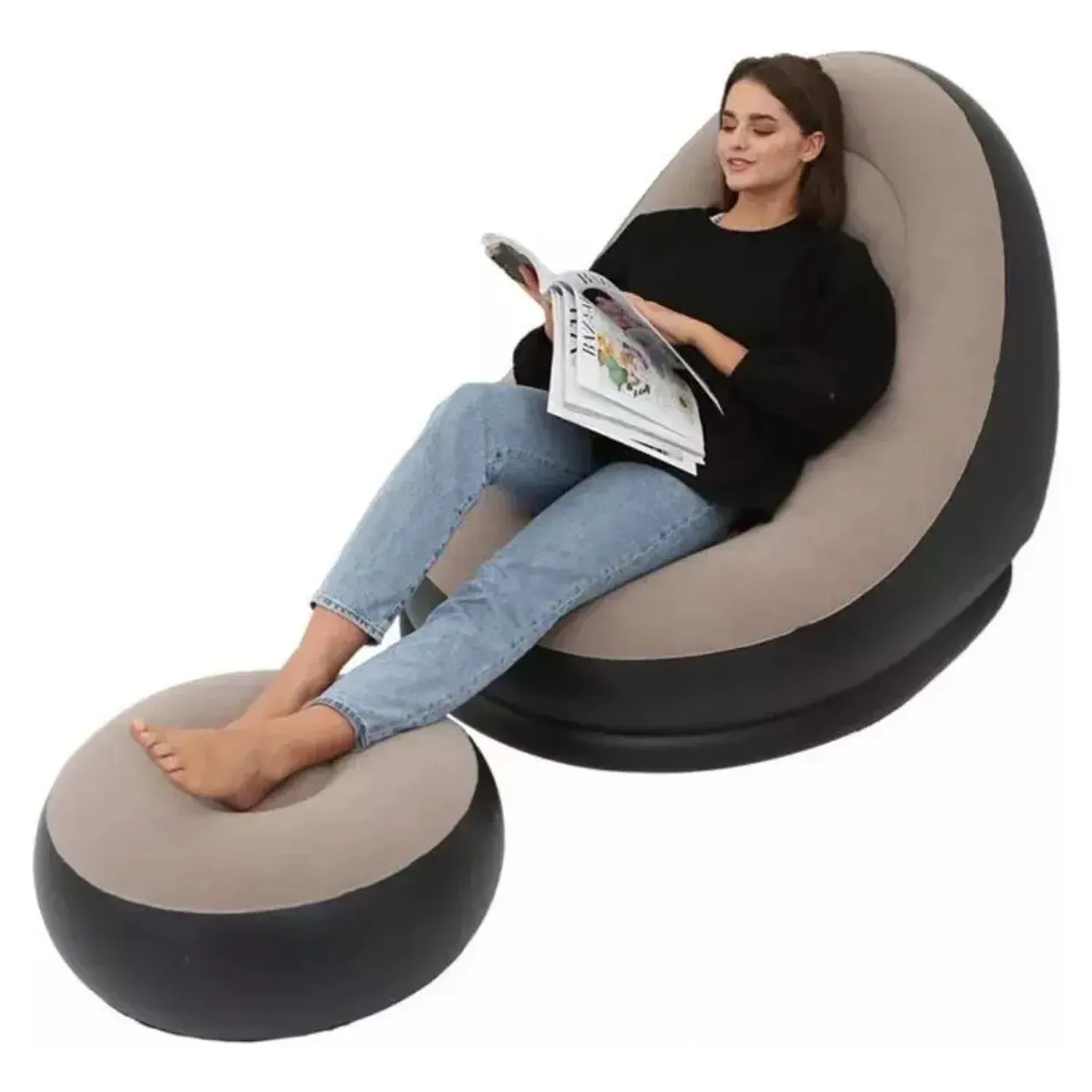 SOFA CON SILLA AUXILIAR INFLABLE
