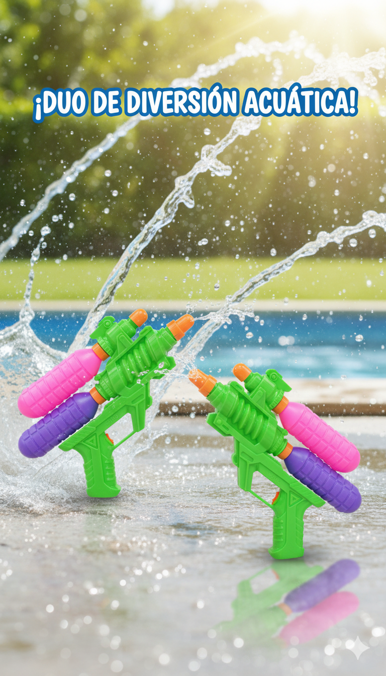 JUGUETE PISTOLA AGUA DOBLE/ REF- 65 - Imagen 1