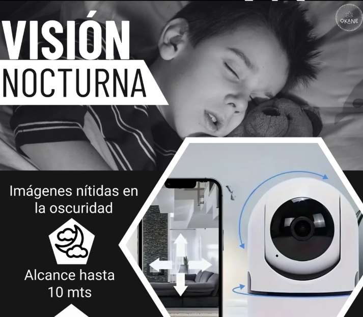 CAMARA DOMO 360° ULTRA IMAGEN 2K ZOOM DIGITAL MICROFONO - 6971927237937 - Imagen 3