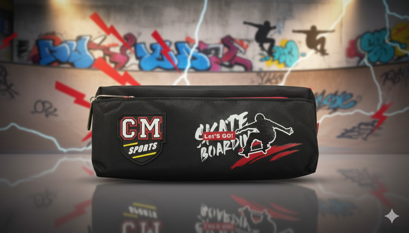 CARTUCHERA ESCOLAR CM DOBLE BOLSILLO REFERENCIA 2243 - Imagen 1