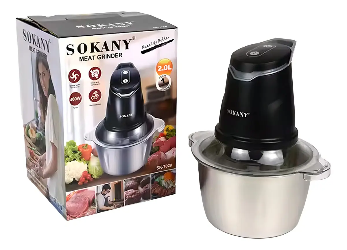 TRITURADORA PICADORA ELECTRICADE ALIMENTOS 400W 2LITROS
