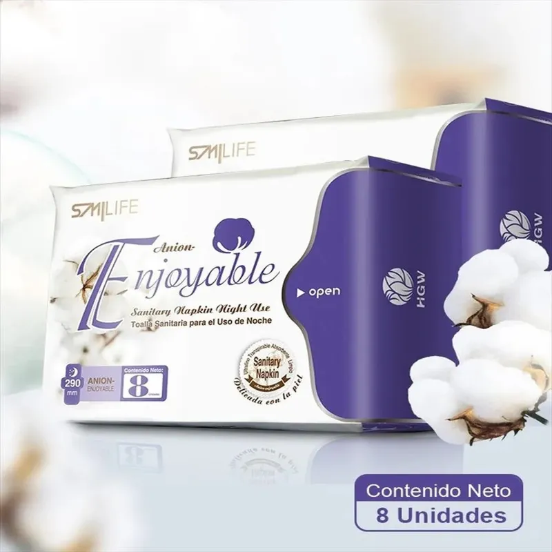 Toalla sanitaria para Uso de Noche ENJOYABLE contenido 8 unidades