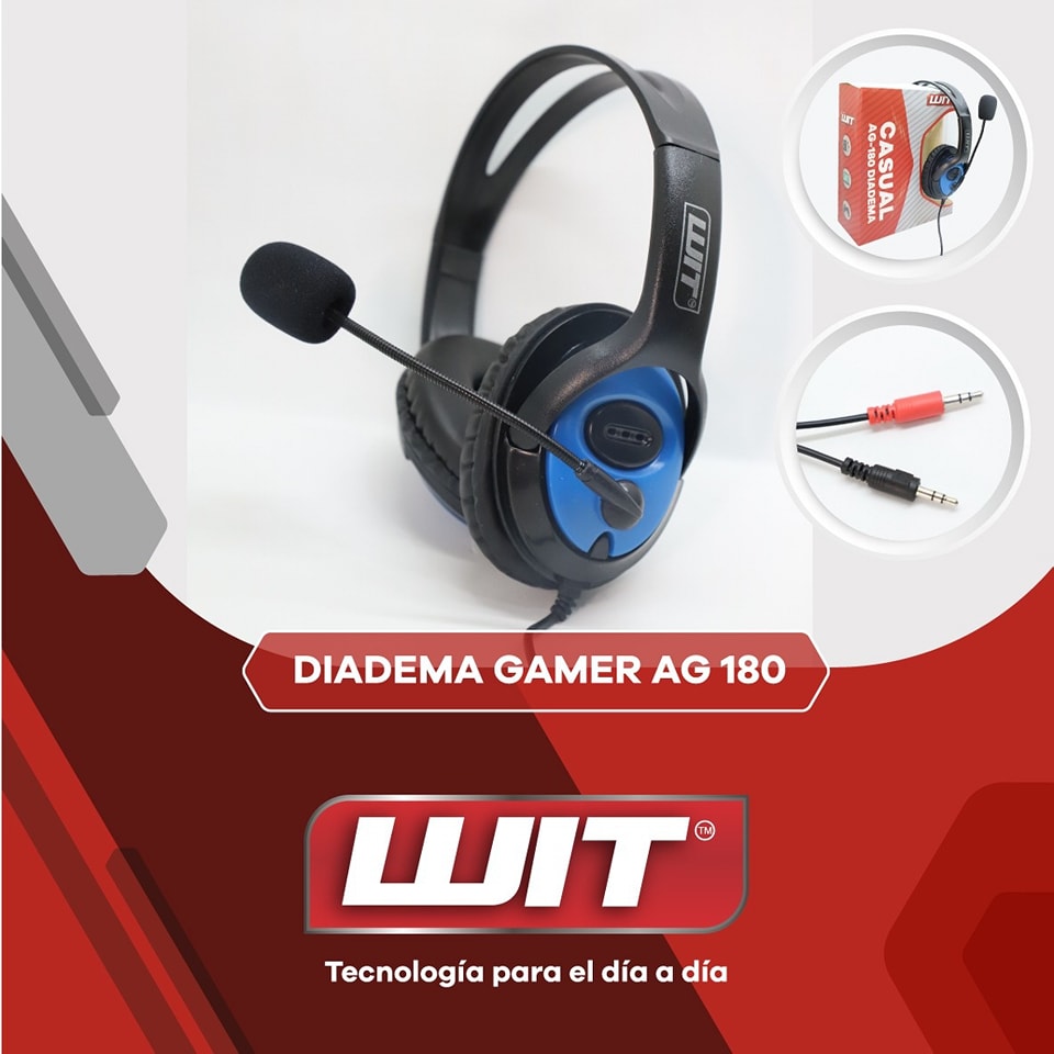 Diadema Gamer WIT AG 180 con Micrófono