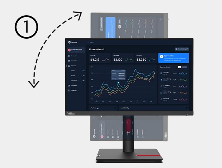 MOTINOR THINKVISION 22" GIRATORIO 360° (REACONDICIONADO 6 MESES GARANTÍA) - Imagen 3
