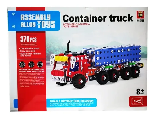 ARMATODO LEGO 376 PCS METÁLICO CAMIÓN TRACTOMULA 519 - Imagen 1