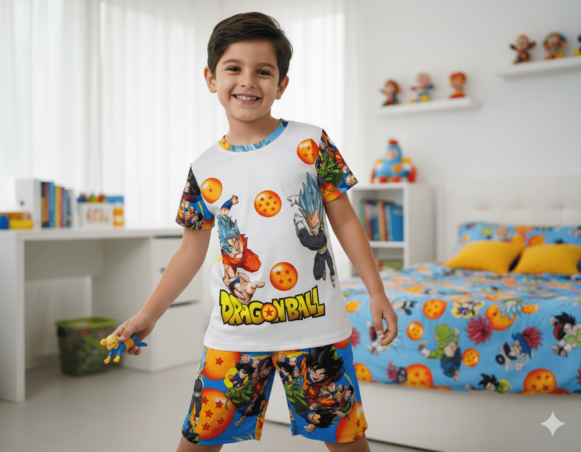 PIJAMA DE NIÑO PANTALON-SHORT MANGA CORTA TALLA 10-12 / 800 - Imagen 2