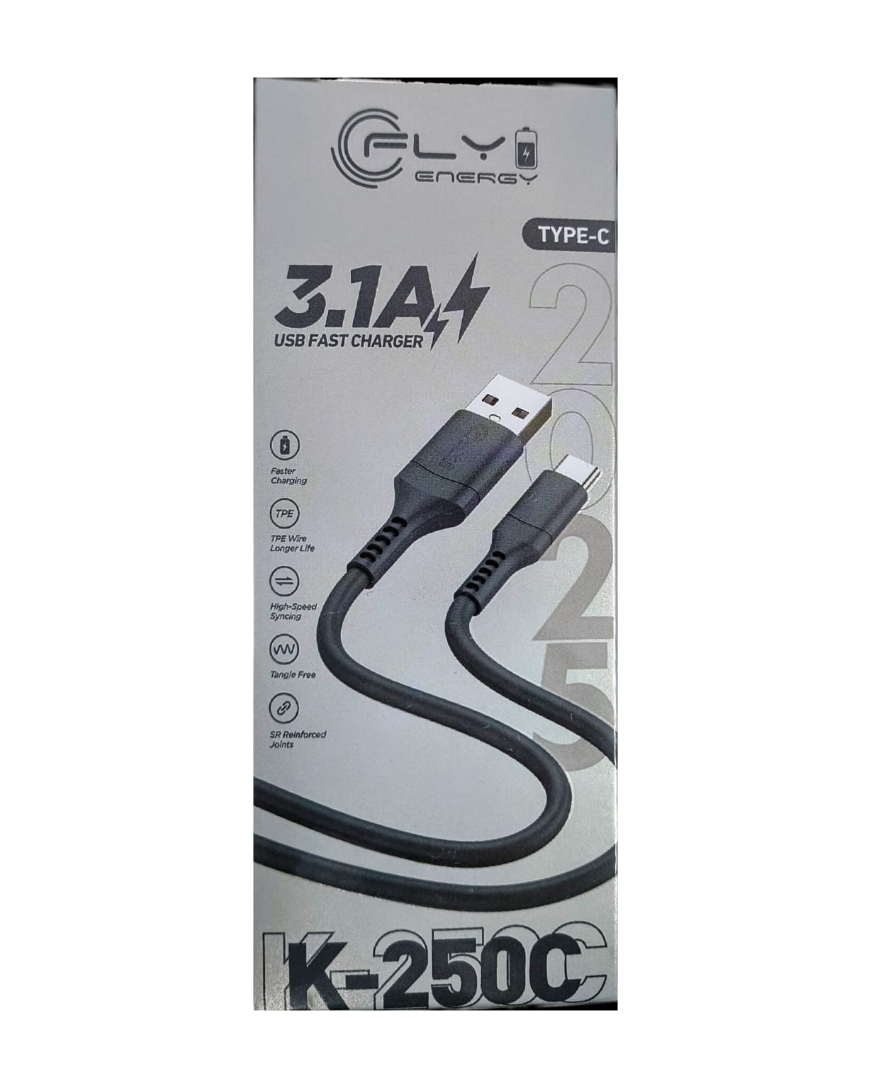 Cable USB a Tipo C   (3.1A) Fly Energy