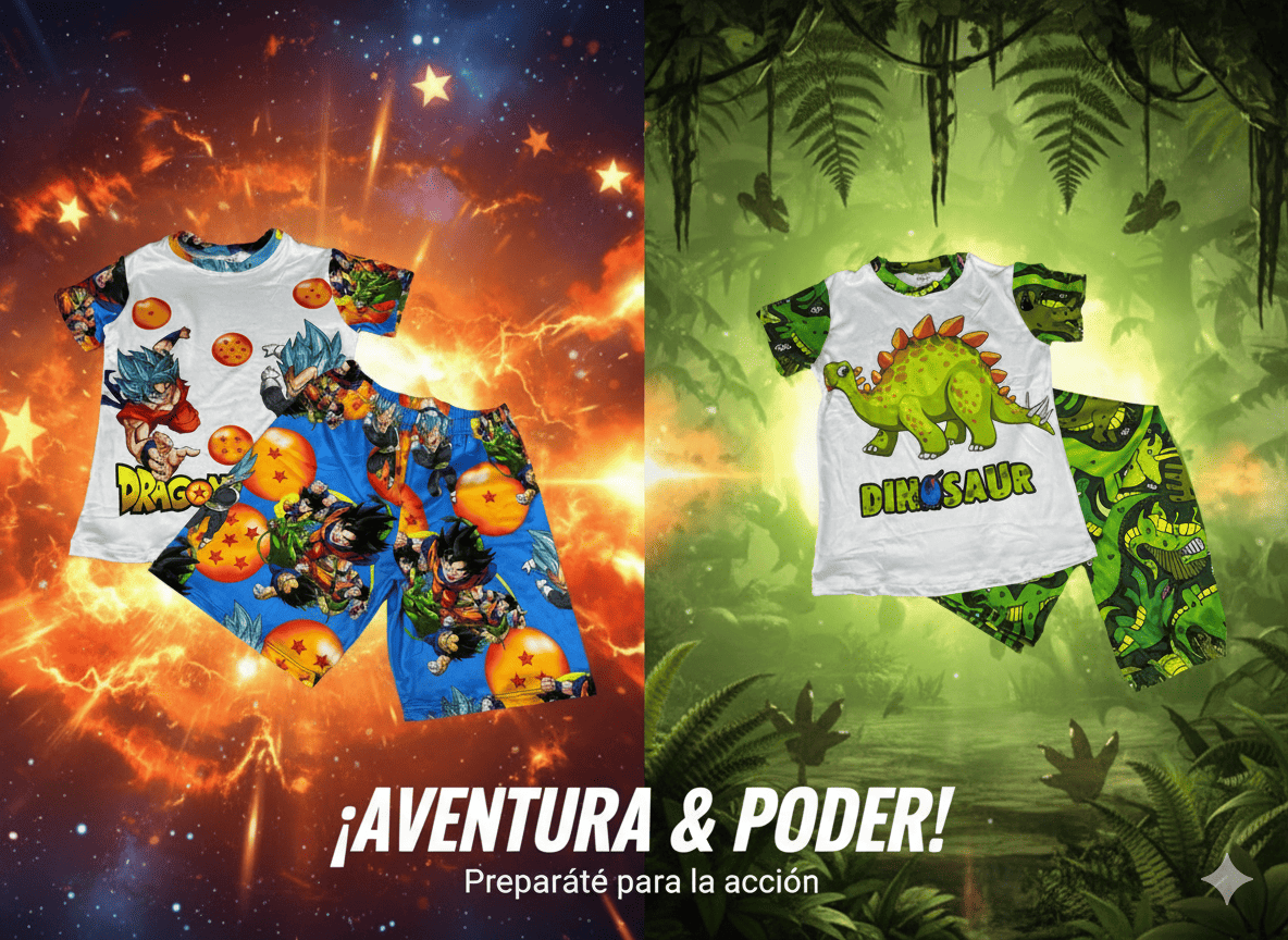 PIJAMA DE NIÑO PANTALON-SHORT MANGA CORTA TALLA 10-12 / 800 - Imagen 1