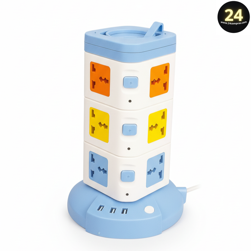 MULTITOMA TORRE 3 PISOS POWER SOCKET NO.A03U 2M 1000063 - Imagen 1