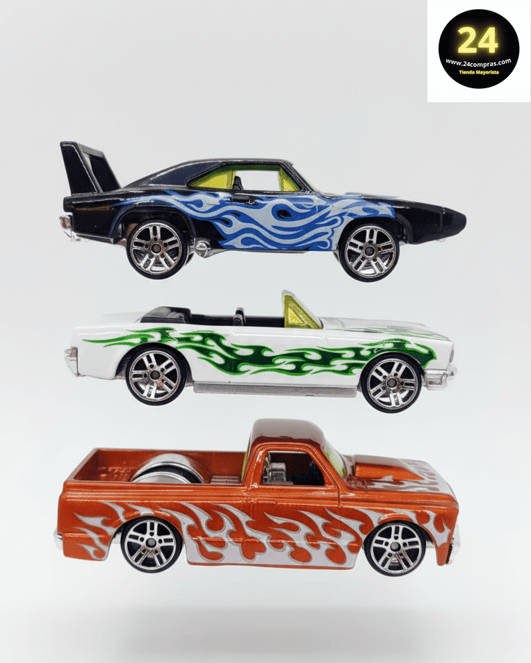 3 MUSCLE CARS CLÁSICOS Y PICK UPS MODIFICADOS 1:64  -  660-S139 - Imagen 2