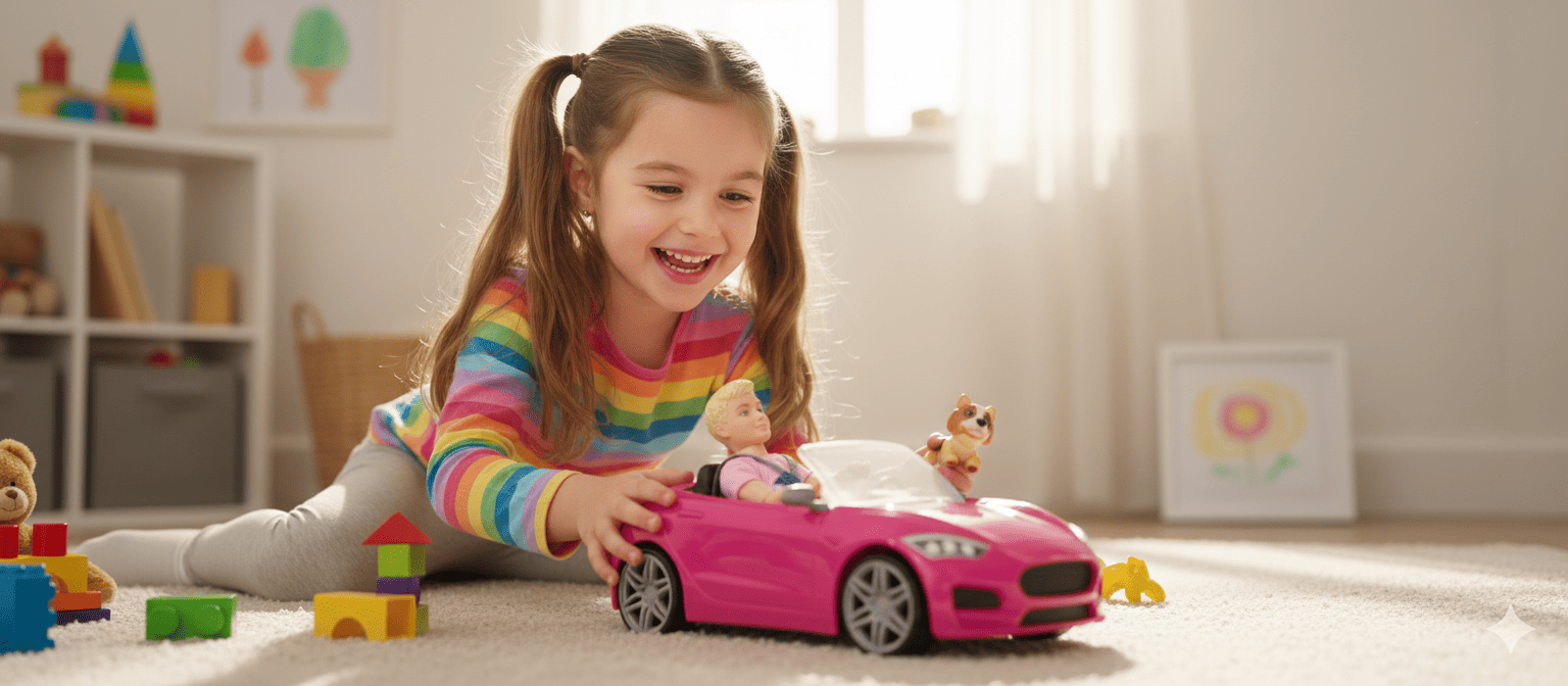 CARRO BARBIE EN CAJA INCLUYE MUÑECOS/  REF-1754B - Imagen 2