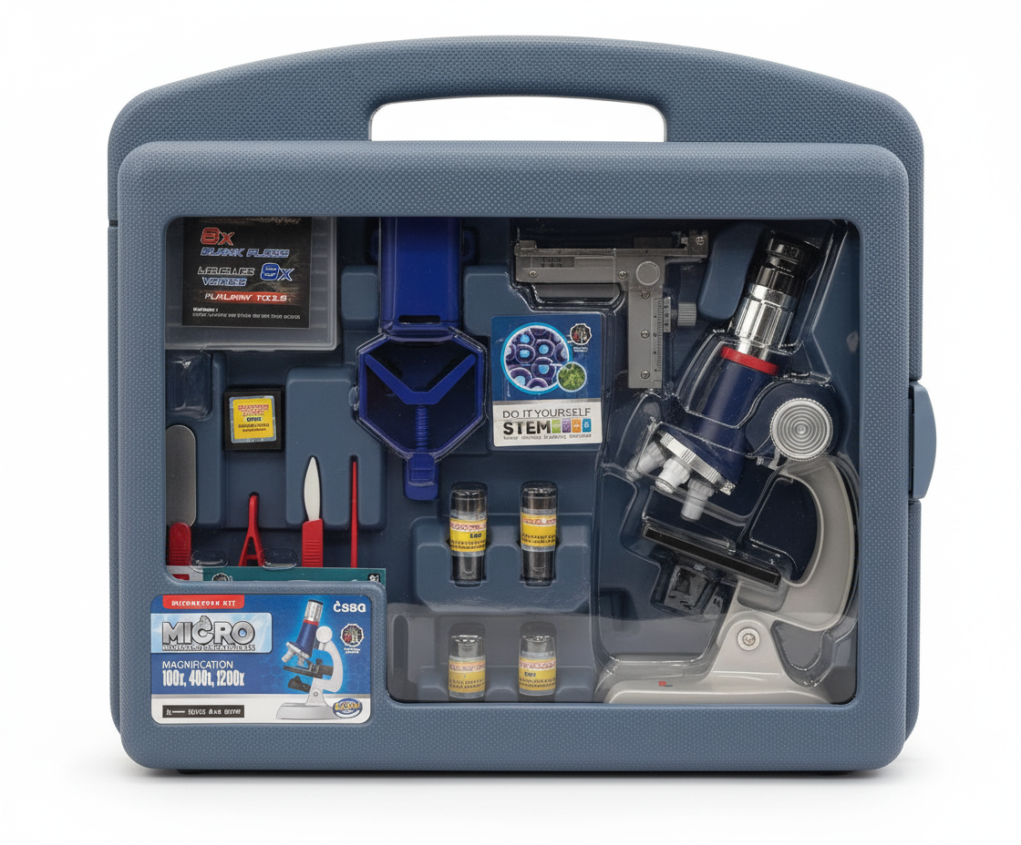 KIT DE MICROSCOPIO ESTUDIANTIL - BG019 - Imagen 1