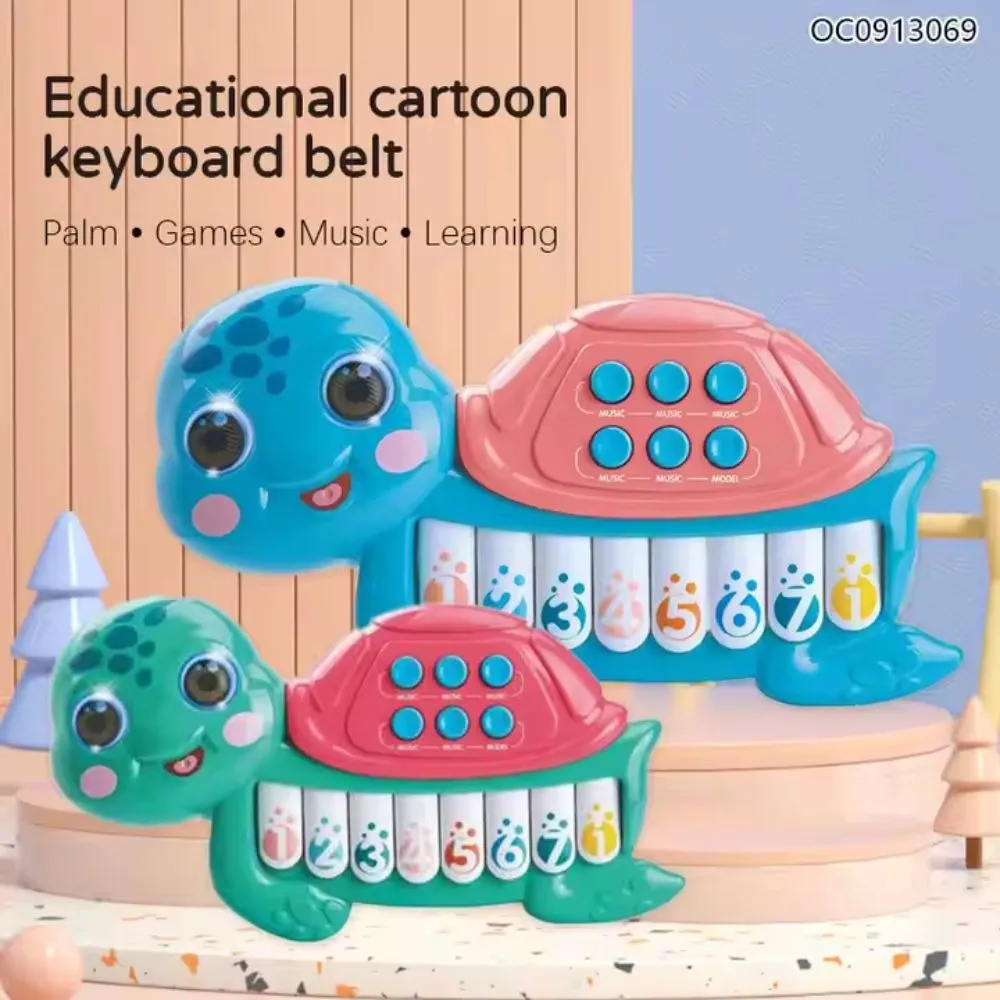 PIANO INFANTIL TORTUGA MUSICAL CON LUCES 6626 - Imagen 4