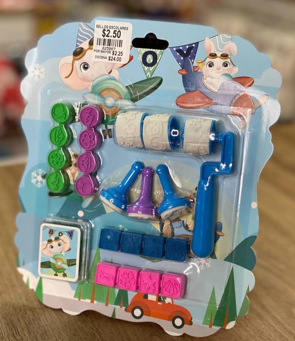 SET SELLOS ESTAMPAR NIÑOS - JM-1267 - Imagen 1