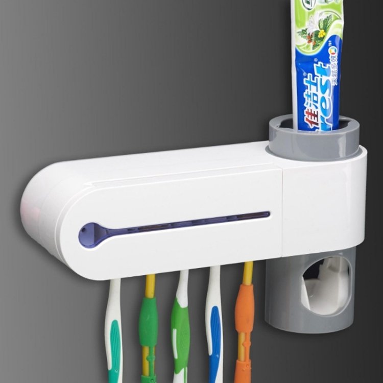 ESTERILIZADOR DE CEPILLOS DENTALES Y DISPENSADOR DE CREMA
