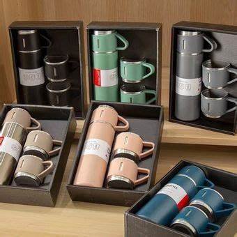 SET TERMO DE LUJO MAS 3 TAZAS MULTIFUNCIONAL