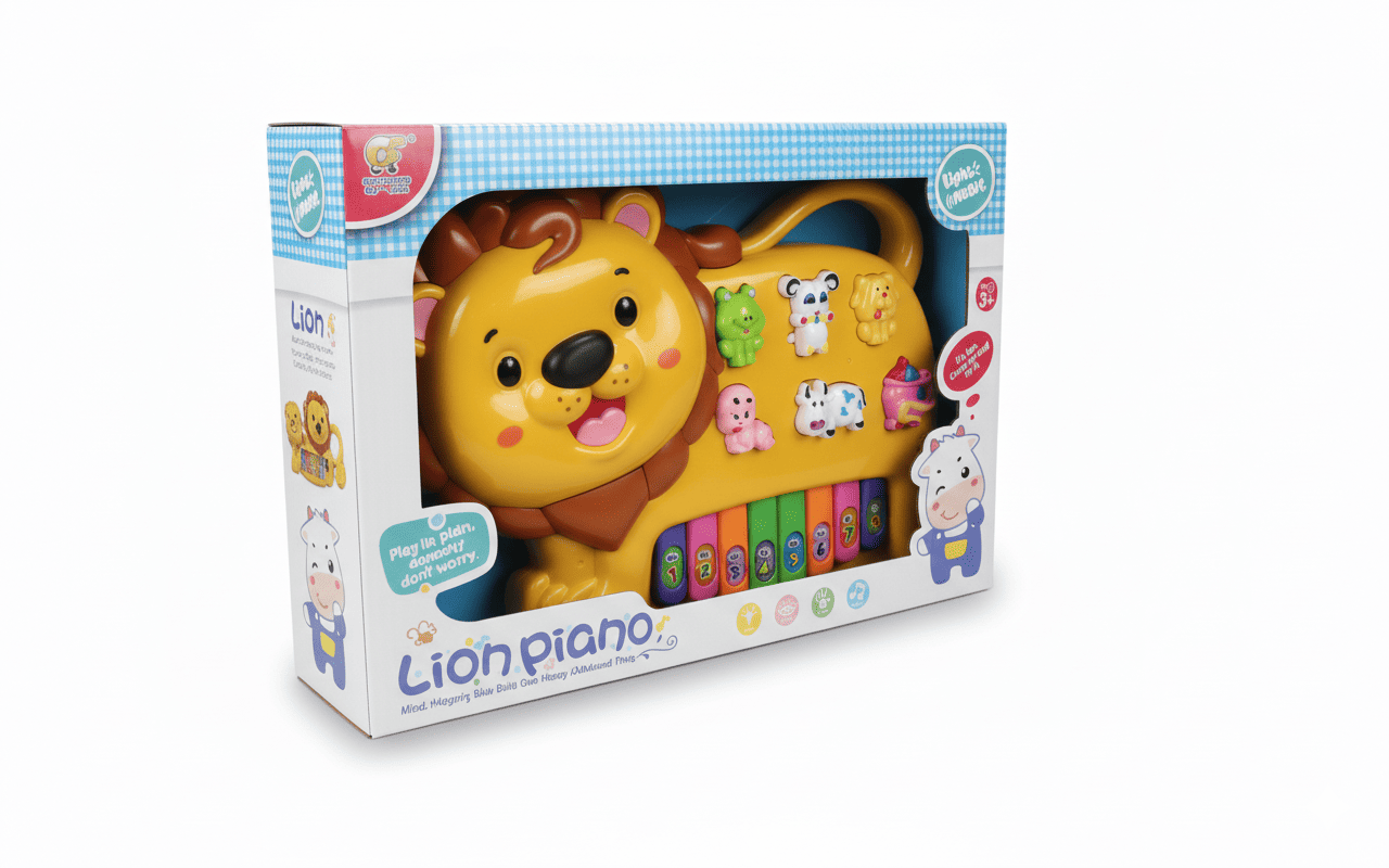 LEON PIANO MUSICAL INFANTIL FORMA DE LEÓN 6629 - Imagen 1