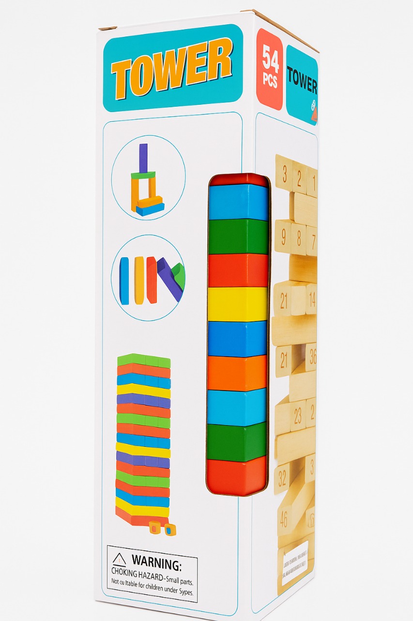 YENGA DE PIEZAS DE COLOR 54 PCS - 24312-4 - Imagen 1