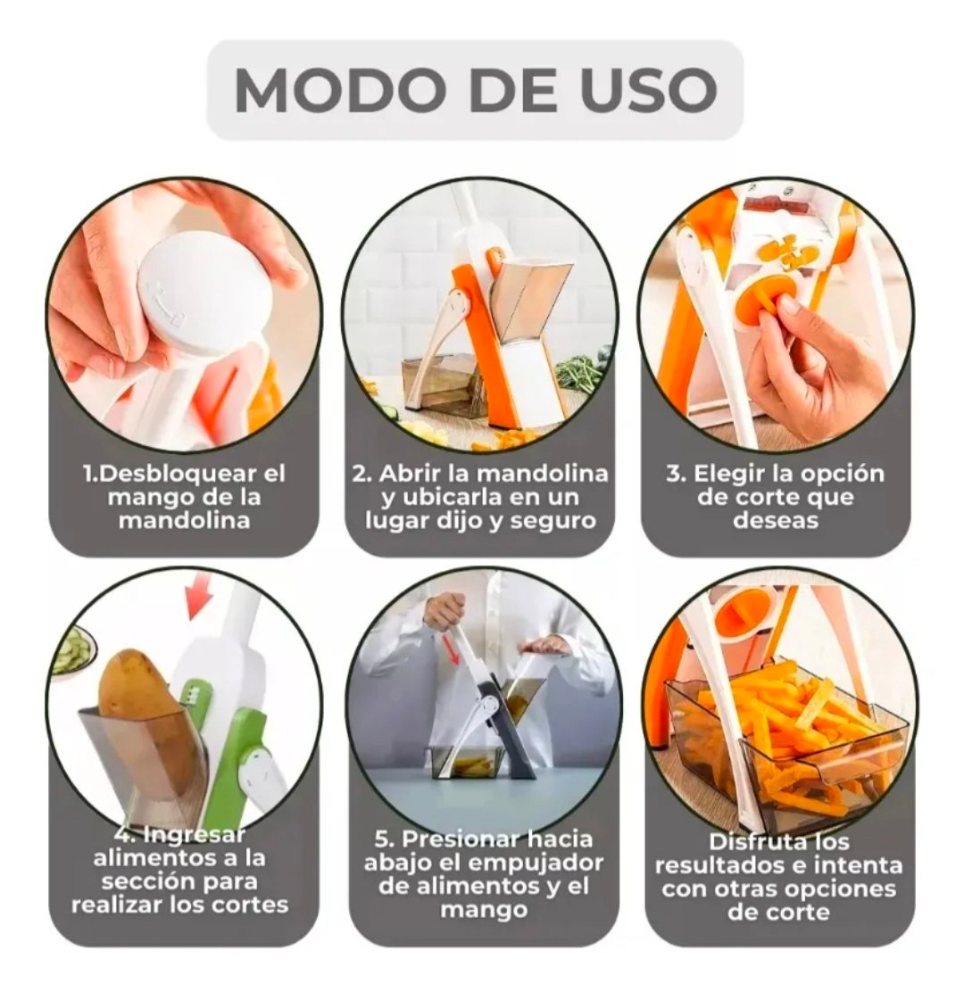 MANDOLINA FRUTAS Y VERDURAS - Imagen 3