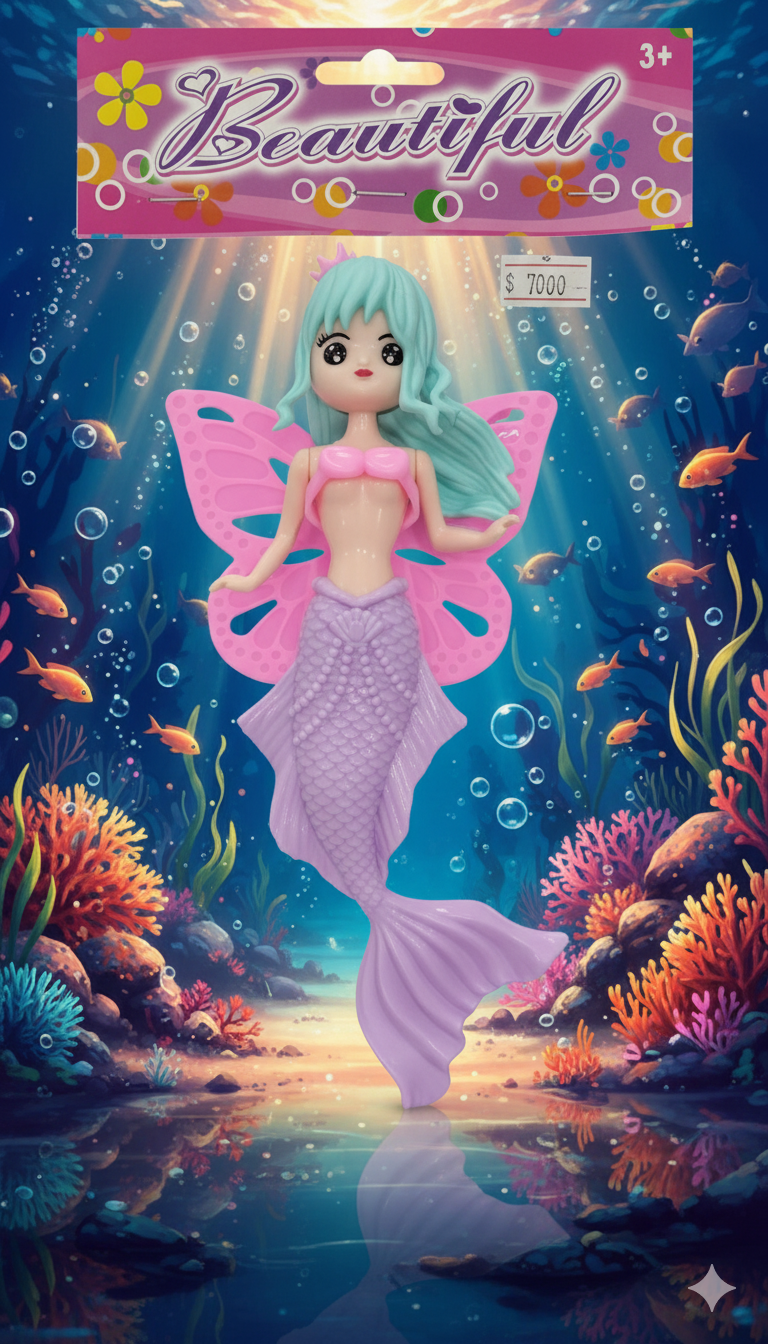 JUGUETE SIRENITA CABELLO LARGO /REF-02025 - Imagen 1