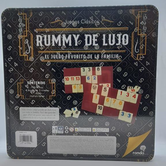JUEGO RUMMY DE LUJO LATA 10064 - Imagen 3