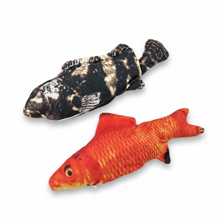 JUGUETES INTERACTIVOS PARA GATOS CON MOVIMIENTO DISEÑO DE PEZ - Imagen 2