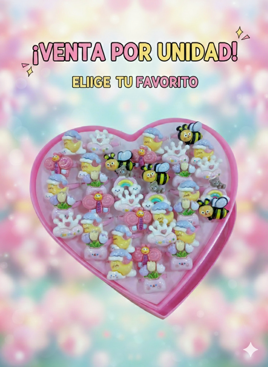 ANILLOS DE CORAZON VENTA POR UNIDAD FAN-485