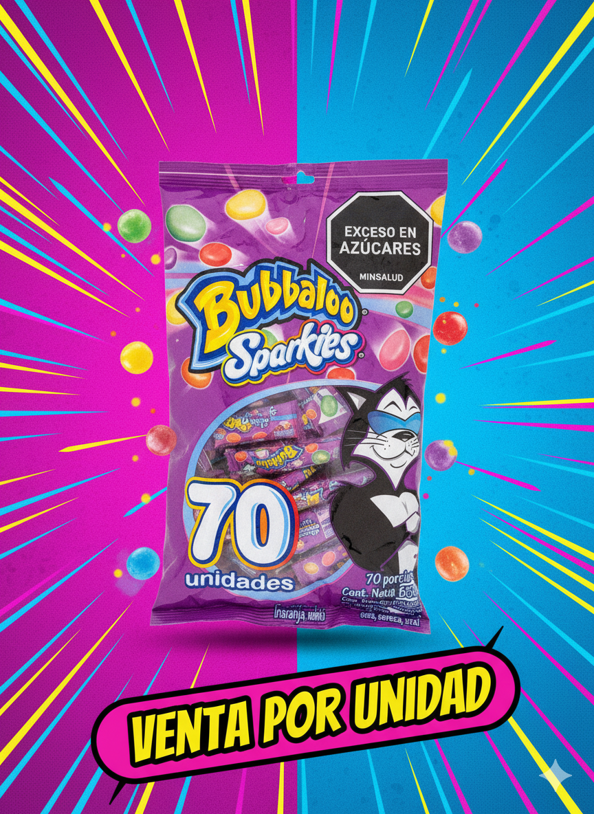 DULCERIA BUBBALOO SPARKIES - 7702133462276 - Imagen 1