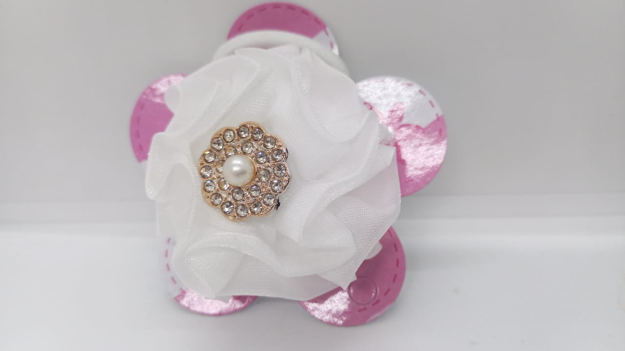MOÑA POMPON BLANCO METALICO  - FAN-523
