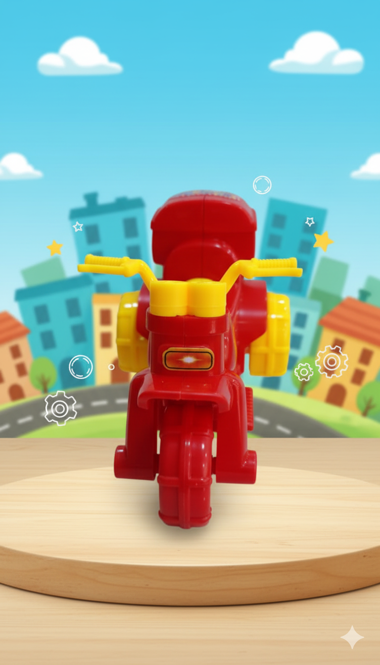 MOTO ROJA CLÁSICA EN ESCALA / REF- R2018 - Imagen 1