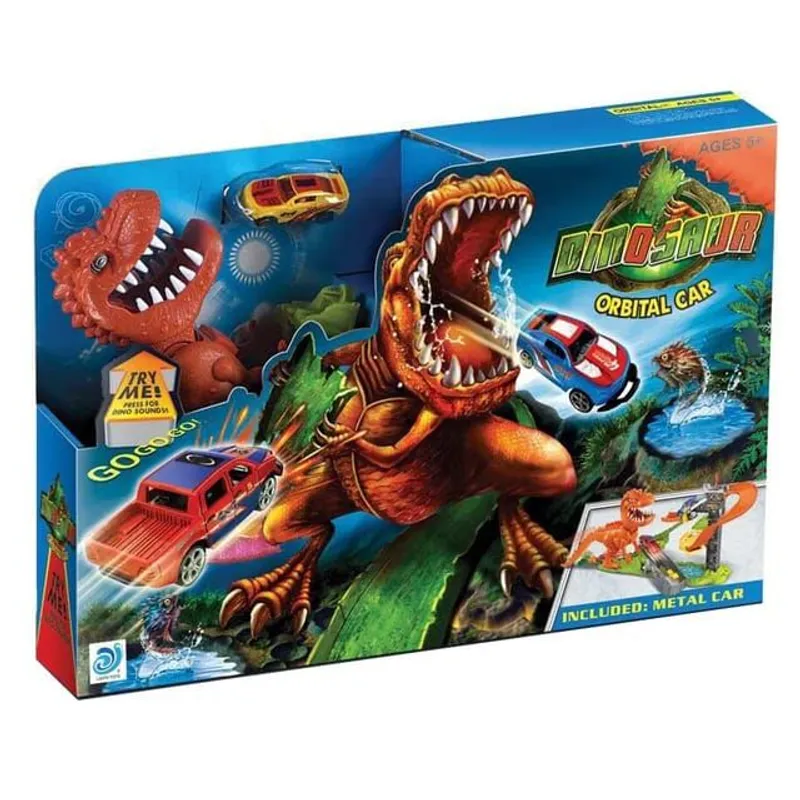 PISTA DE DINOSAURIO CON LANZADOR DE AUTOS 8899-91 - Imagen 3