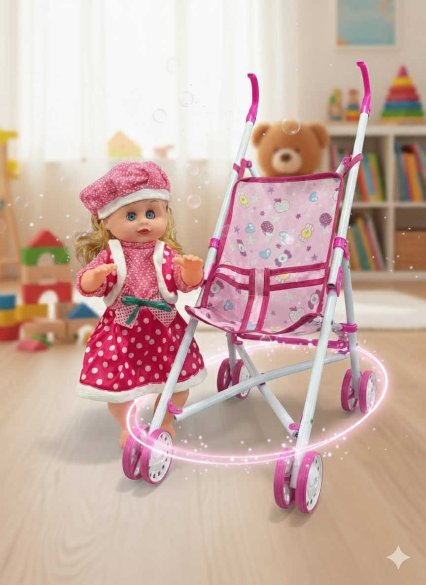 MUÑECA BEBÉ CON COCHE/ REF-6666-5 - Imagen 2