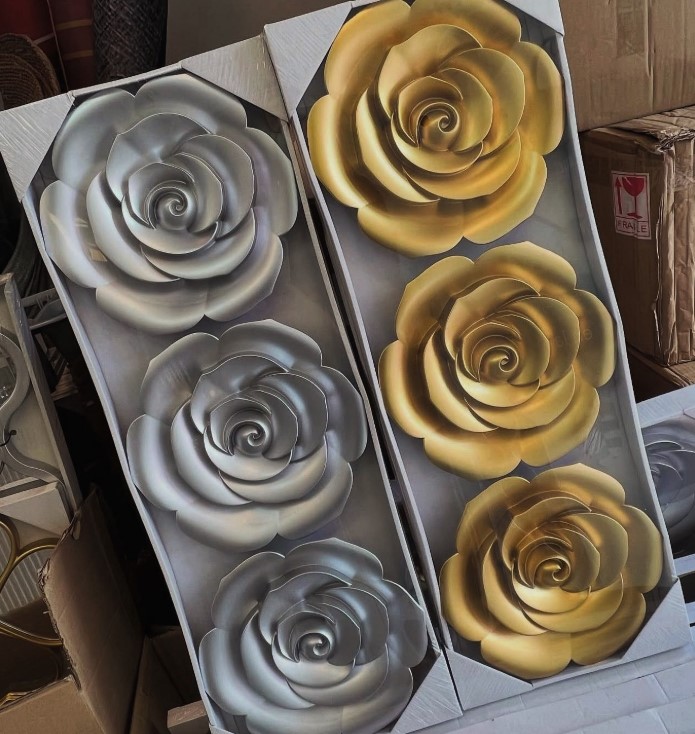 ROSAS GRANDES TRIO CUADRO DECORATIVO PARA PARED  ZJ232581 - Imagen 1