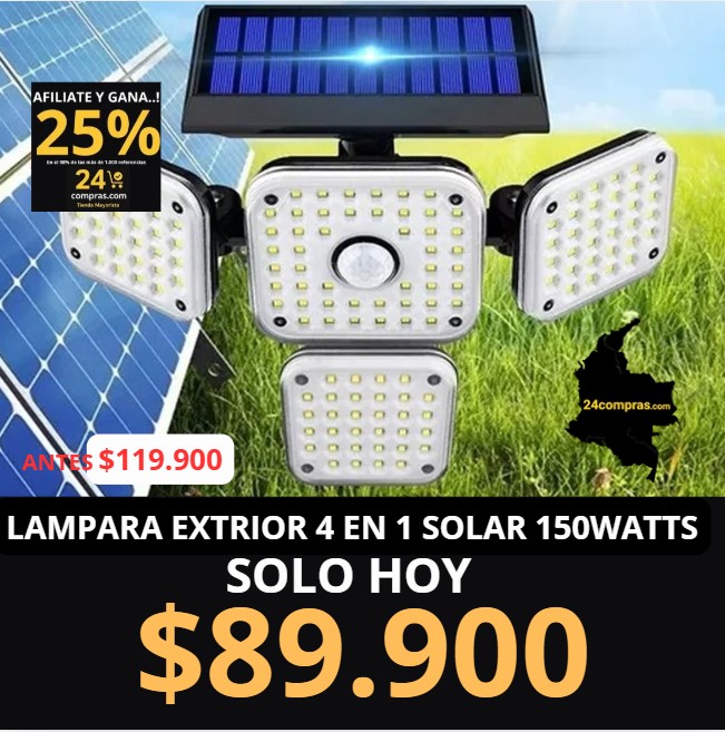 LAMPARA 4 EN 1 SOLAR CRISTAL DE SILICONA LF-1765B - Imagen 1