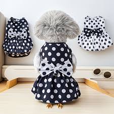 VESTIDO MASCOTA, CIRCULOS BLANCOS TALLAS:   S, M, L Y XL - ZJ225176 - Imagen 1