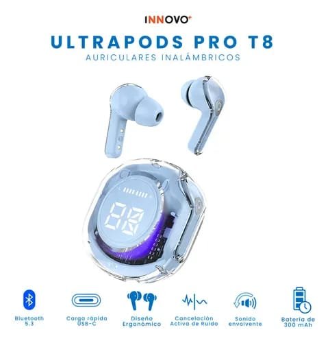 AUDIFONOS ULTRA PODS PRO BLUETOOTH CON INDICADOR DE CARGA