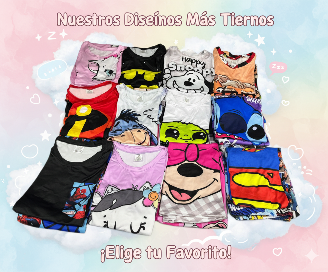 PIJAMA PARA DAMA PANTALON Y CAMISETA MANGA CORTA -REFERENCIA-1139 - Imagen 2