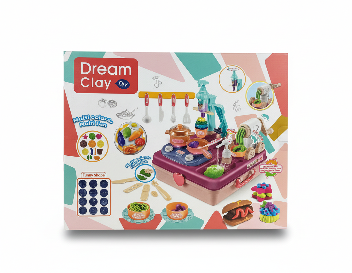 SET DE JUEGO DE PLASTILINAS PARA NIÑOS DREAM CLAY-677-4 - Imagen 1