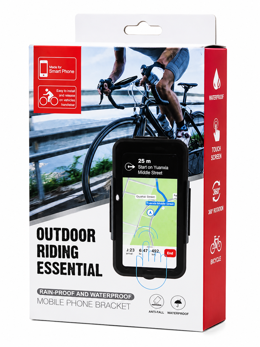SOPORTE IMPERMEABLE PARA CELULAR DE BICICLETA